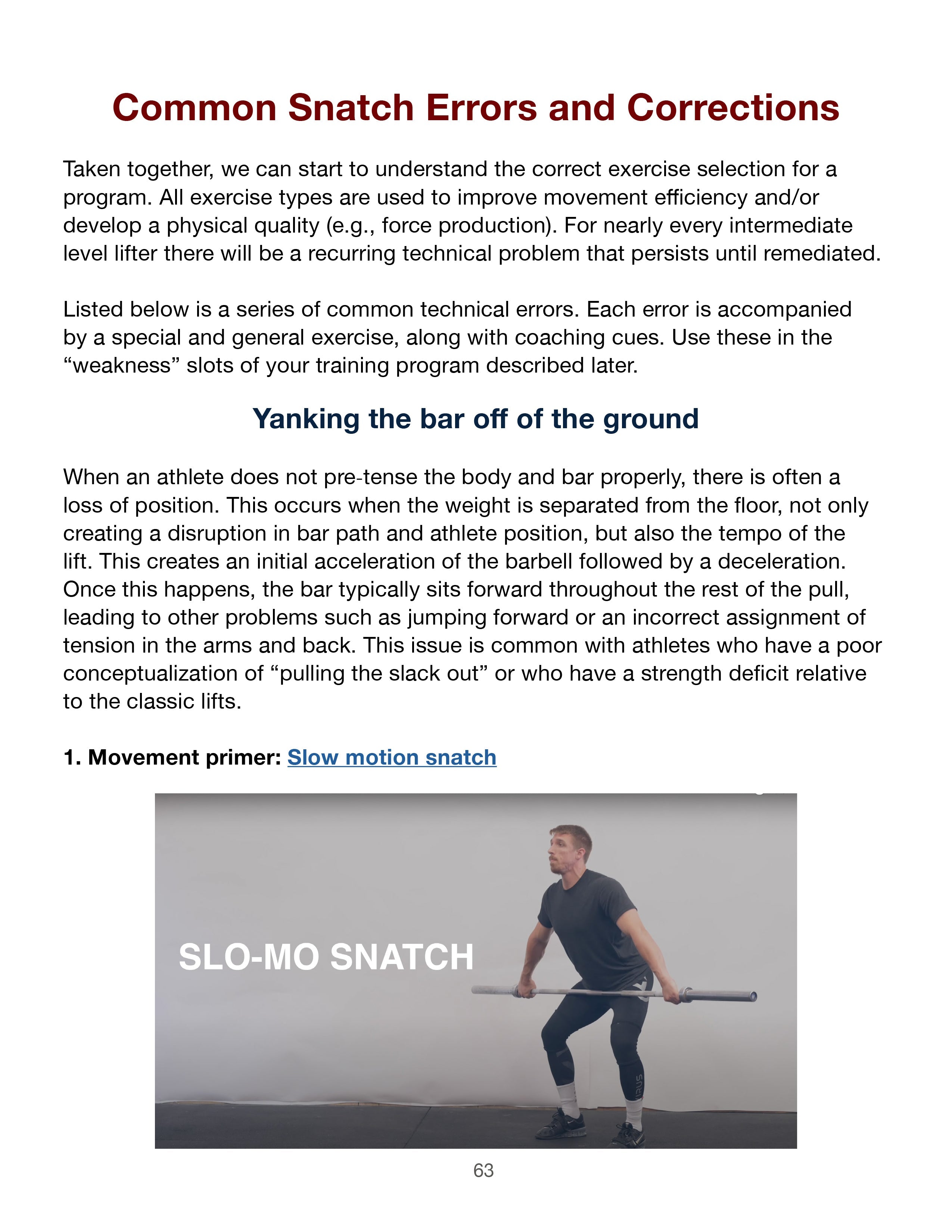 The Weightlifter’s Guide to The Snatch E-Book – WLHOUSE